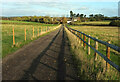 SP2744 : Farm road, Whitehouse Farm by Derek Harper