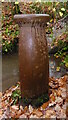 NZ0021 : Not so old Boundary Marker on the west bank of the River Tees by Mike Rayner