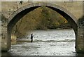 SE4047 : Fly fisherman at Wetherby by Alan Murray-Rust