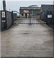 ST4088 : Church Farm entrance gates, Wilcrick by Jaggery