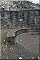 SO2100 : Blue plaque on a stone wall, Llanhilleth by Jaggery