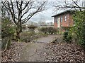 SJ7254 : Footbridge over ditch into business park by Jonathan Hutchins