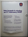 SU7682 : Closure Notice inside NatWest Bank branch, Henley-on-Thames by David Hillas