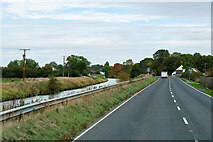 SK8874 : Fossdyke Canal and Gainsborough Road near Saxilby by David Dixon