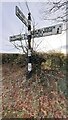 NY5157 : Cumberland County Council finger signpost on south side of How Street at Hayton junction by Roger Templeman