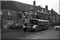 ST4916 : Hutchings & Cornelius bus passing the Phelips Arms, Montacute  1971 by Alan Murray-Rust