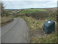 SE8461 : Grit bin for the descent into Thixendale by Christine Johnstone