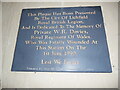 SK1109 : Plaque inside Lichfield City Railway Station by David Hillas