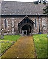 SO4431 : St Devereux Church porch, Herefordshire by Jaggery