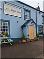 ST3098 : The Muddy Toad nameboard, Newport Road, New Inn by Jaggery