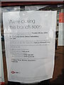 SP5822 : Closure Notice at HSBC Bank branch, Bicester by David Hillas