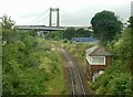 SX4358 : Royal Albert Bridge Signal Box by Alan Murray-Rust