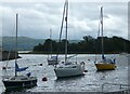 SH5638 : Yachts on the Afon Glaslyn by Gerald England