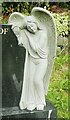 SE0924 : Angel on headstone in Stoney Royd Cemetery, Halifax by Humphrey Bolton