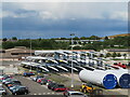 NT1082 : Wind turbine components at Rosyth Europarc by M J Richardson