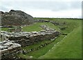 HY3826 : Broch of Gurness - View along southern aspect with ditch by Rob Farrow