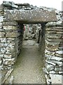 HY3826 : Broch of Gurness - Entrance to the broch by Rob Farrow