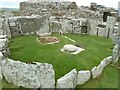 HY3826 : Broch of Gurness - Viking dwelling with stone & hearth by Rob Farrow