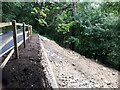 SE0756 : New retaining wall in Strid Wood by Stephen Craven