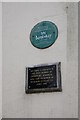 TL8336 : Plaques on Wickham St Paul's Village Hall by Geographer