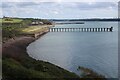 SM9105 : Disused jetty at mouth of Castle Pill by M J Roscoe