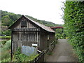 SJ6703 : Wooden hut at Ironbridge by Malc McDonald