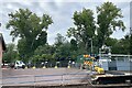 SP2865 : Poplars near Warwick station by Robin Stott