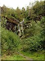 SD9510 : Waterfall, Pingot Quarry, Shaw by Alan Murray-Rust