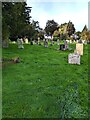 SO1133 : Churchyard headstones, Llanfilo, Powys by Jaggery