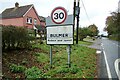 TL8439 : Bulmer Village Name sign on Church Road by Geographer