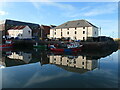 NT6879 : East Lothian Townscape : Monopoly houses and hotel, Cromwell Harbour, Dunbar by Richard West