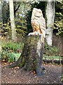 NZ0384 : Owl sculpture at Wallington by Oliver Dixon