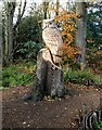 NZ0384 : Owl sculpture at Wallington by Oliver Dixon