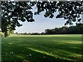 SP2679 : View eastwards across the Massey Ferguson sports field, Tile Hill by A J Paxton