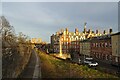 SE5951 : City walls and setting sun by DS Pugh