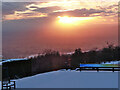 SO5975 : Sunset over Clee Hill School by Mat Fascione