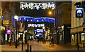 SJ9223 : Christmas lights on Greengate Street, Stafford by Rod Grealish