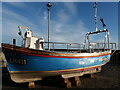 NT6879 : Coastal East Lothian : Up on blocks at Cromwell Harbour, Dunbar by Richard West