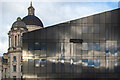 SJ3390 : Port of Liverpool building; Mann Island; bin bags and duct tape by Oliver Mills