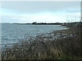 SH4558 : Llanw uchel yn y gaeaf yn y Foryd / Winter high tide, Foryd Bay by Christine Johnstone