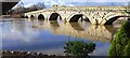 SJ5409 : Atcham Bridge and the River Severn in spate by Christopher Hilton