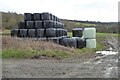 SO6233 : Silage bales by Philip Halling