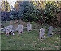 SO5512 : Five Godwin family headstones, Staunton, Gloucestershire by Jaggery