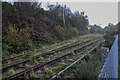 SX5693 : Disused railway lines, Meldon Quarry by John Lucas