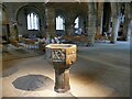 SE3694 : All Saints, Northallerton: stone font by Stephen Craven