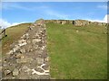 NY6766 : Hadrian's Wall on Walltown Crags by Adrian Taylor