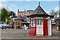 SJ4065 : Chester, River Dee embankment: Booth selling ice creams by Michael Garlick