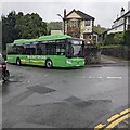 ST3090 : Green school bus, Pillmawr Road, Malpas, Newport by Jaggery