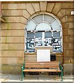 SJ9494 :  New bench outside old bank by Gerald England