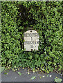 SP0365 : Old Milestone by Evesham Road, Redditch parish by Roadside Relics